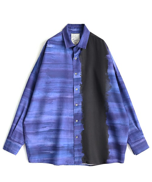 SHAREEF「PATTERNED ALL OVER L/S BIG SHIRTS」 – WithMaga [ウィズマガ]